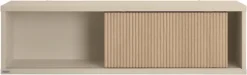 PAIDI Wandregal »JONTE in Beige mit Schiebetür & 2 Fächern« B/H/T ca. 94/27/20cm, Cashmere-Beige/Light Oak,Hängeregal, 20 Kg Tragkraft, Wandboard