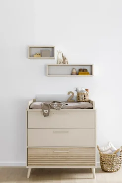 PAIDI Wickelkommode »EEFJE in Beige, 3 Schubladen mit Soft-Close, verschiedene Ausführungen« bis 50 kg langlebige Kommode, geprüfte Sicherheit, Wickeltisch aus Holz 95 cm