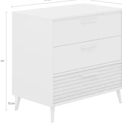 PAIDI Wickelkommode »EEFJE in Beige, 3 Schubladen mit Soft-Close, verschiedene Ausführungen« bis 50 kg langlebige Kommode, geprüfte Sicherheit, Wickeltisch aus Holz 95 cm