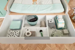 PAIDI Wickelkommode »FIENE in Grau, 3 Schubladen mit Soft-Close, Vollauszug« Kommode in 110 cm Breite, geprüfte Sicherheit, Wickeltisch aus Holz 110 cm