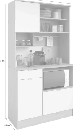 Parisot Buffet »Socool, viel Stauraum, Made in Europe, mit praktischer Magenetleiste« B/H/T ca. 100x180x45, 1 Stk. tlg. ideal für kleine Räume, ohne Elektrogeräte