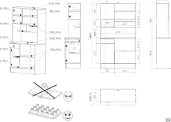 Parisot Buffet »Socool, viel Stauraum, Made in Europe, mit praktischer Magenetleiste« B/H/T ca. 100x180x45, 1 Stk. tlg. ideal für kleine Räume, ohne Elektrogeräte