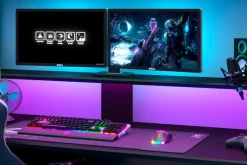 Parisot Hochbett »Gaming-Bett, mit Schreibtisch, USB Anschluss, LED, viel Stauraum« ideal für kleine Räume, TOPSELLER!