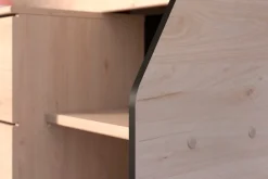 Parisot Hochbett »Milky« mit kleiner Arbeitsfläche und kleiner Kommode, extra Stauraum
