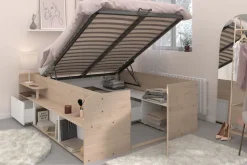 Parisot Hochbett »Parisot Travel 2« Lattenrost aufklappbar, Stauraum integriert