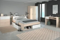 Parisot Jugendzimmer-Set »Most« Set, Bett mit Schubkästen, Kleiderschrank, Schreibtisch, Schubkastenkommode, 4 Stk. tlg.