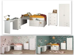 Parisot Jugendzimmer-Set »Parisot, Milky 11« 5 Stk. tlg. viel Stauraum, komplettes Zimmer, für Jungen und Mädchen