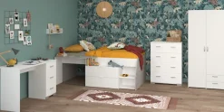 Parisot Jugendzimmer-Set »Parisot, Milky 11« 5 Stk. tlg. viel Stauraum, komplettes Zimmer, für Jungen und Mädchen