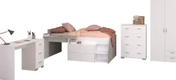 Parisot Jugendzimmer-Set »Parisot, Milky 11« 5 Stk. tlg. viel Stauraum, komplettes Zimmer, für Jungen und Mädchen