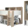 Parisot Jugendzimmer-Set »Parisot Lucas 11« 2 Stk. tlg. Schreibtisch ausziehbar, Kleiderschrank offen, Ablagen und Regale
