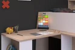 Parisot Jugendzimmer-Set »Parisot Lucas 11« 2 Stk. tlg. Schreibtisch ausziehbar, Kleiderschrank offen, Ablagen und Regale
