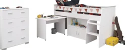 Parisot Jugendzimmer-Set »Parisot Kinderzimmer Reverse 13« 2 Stk. tlg. integrierte Schreibtisch, kommode und integrierte Leiter