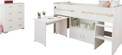 Parisot Jugendzimmer-Set »Parisot Kinderzimmer Reverse 13« 2 Stk. tlg. integrierte Schreibtisch, kommode und integrierte Leiter