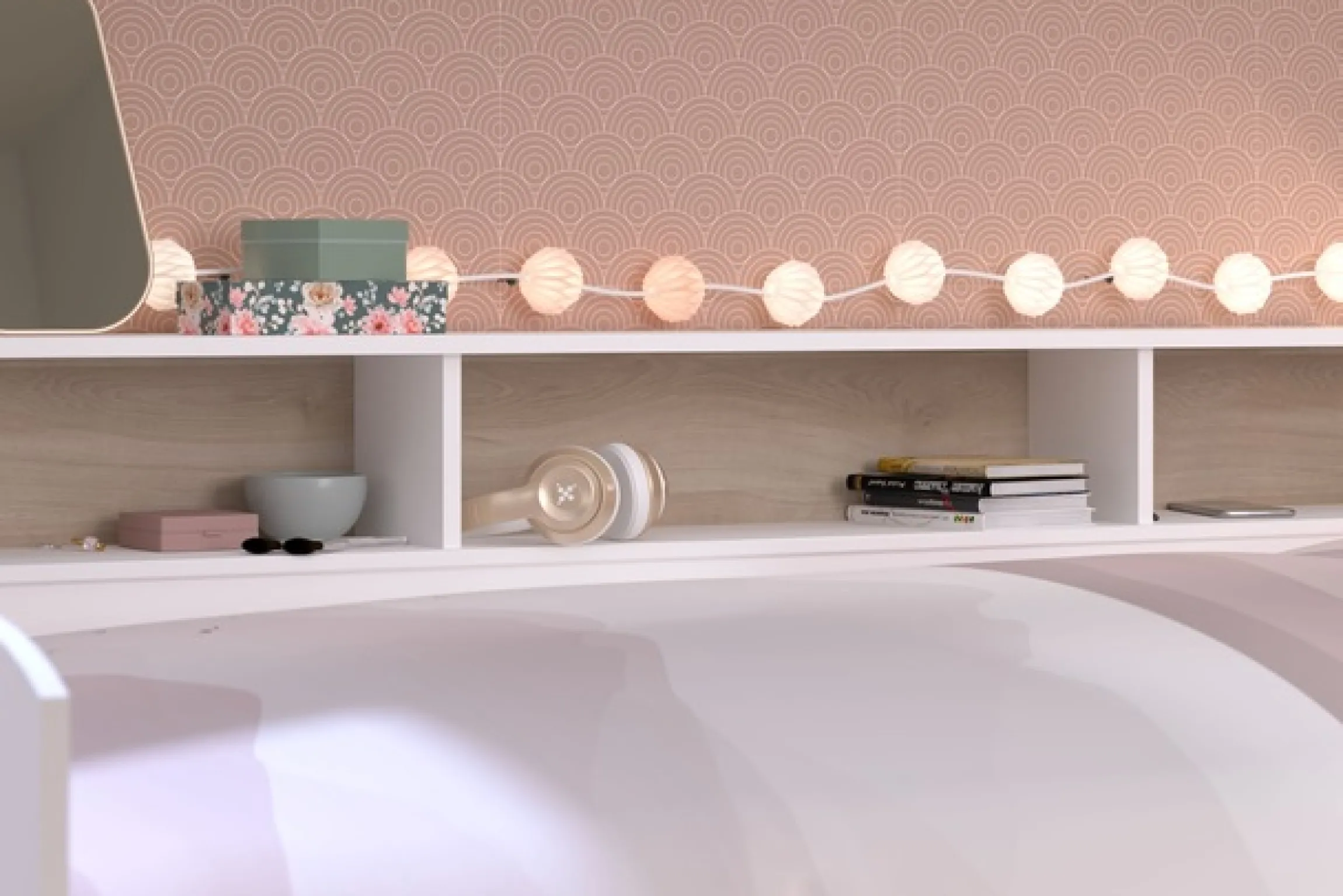 Parisot Jugendzimmer-Set »Sleep 41« Set, 3 Stk. tlg. Rückwände der Fächer am Bett drehbar