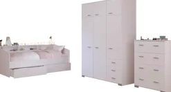 Parisot Jugendzimmer-Set »Sleep 41« Set, 4 Stk. tlg. Rückwände der Fächer am Bett drehbar