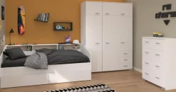 Parisot Jugendzimmer-Set »Sleep 41« Set, 4 Stk. tlg. Rückwände der Fächer am Bett drehbar