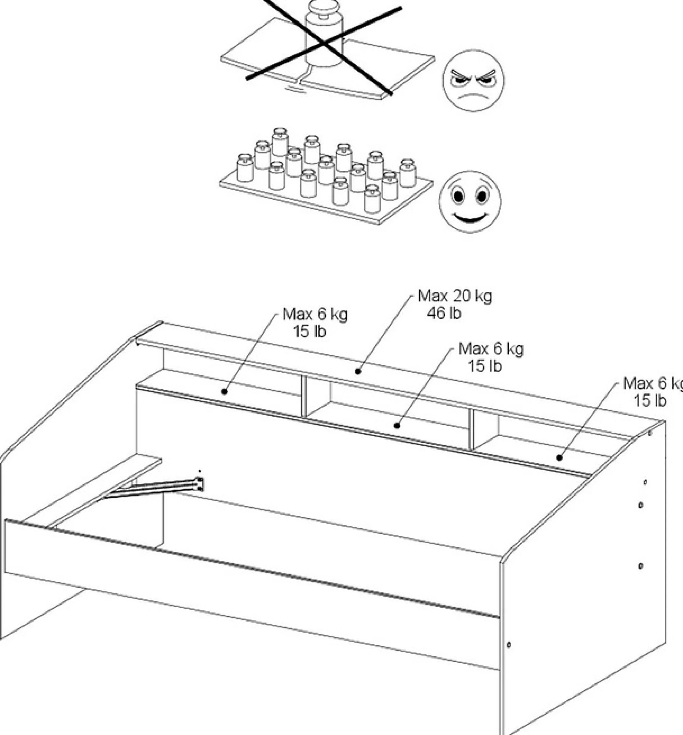 Parisot Jugendzimmer-Set »Sleep 41« Set, 4 Stk. tlg. Rückwände der Fächer am Bett drehbar