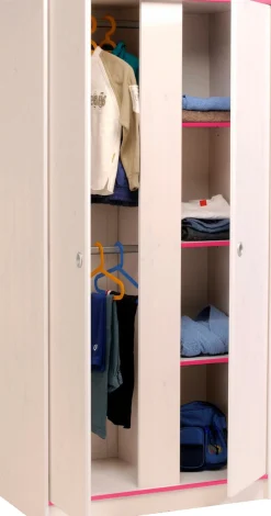 Parisot Jugendzimmer-Set »Smoozy« Set, Hochbett mit integr. Schreibtisch und Kleiderschrank, 2 Stk. tlg.