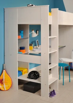 Parisot Jugendzimmer-Set »Smoozy« Set, Hochbett mit integr. Schreibtisch und Kleiderschrank, 2 Stk. tlg.