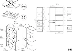 Parisot Schrank-Set »Fumay, Individuell stellbar« Set, 2 Stk. tlg.
