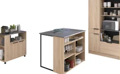 Parisot Schrank-Set »Fumay 3« Set, viel Stauraum, Kücheninsel, Küchenwaagen, inkl. Kabeldurchlass, 3 Stk. tlg.