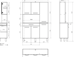 Parisot Schrank-Set »Season 1, Mehrzweckschrank, Buffetschrank, Aufbewahrung« Set, Set bestehend aus Buffet und Beistellschrank auf Rollen, 2 Stk. tlg.
