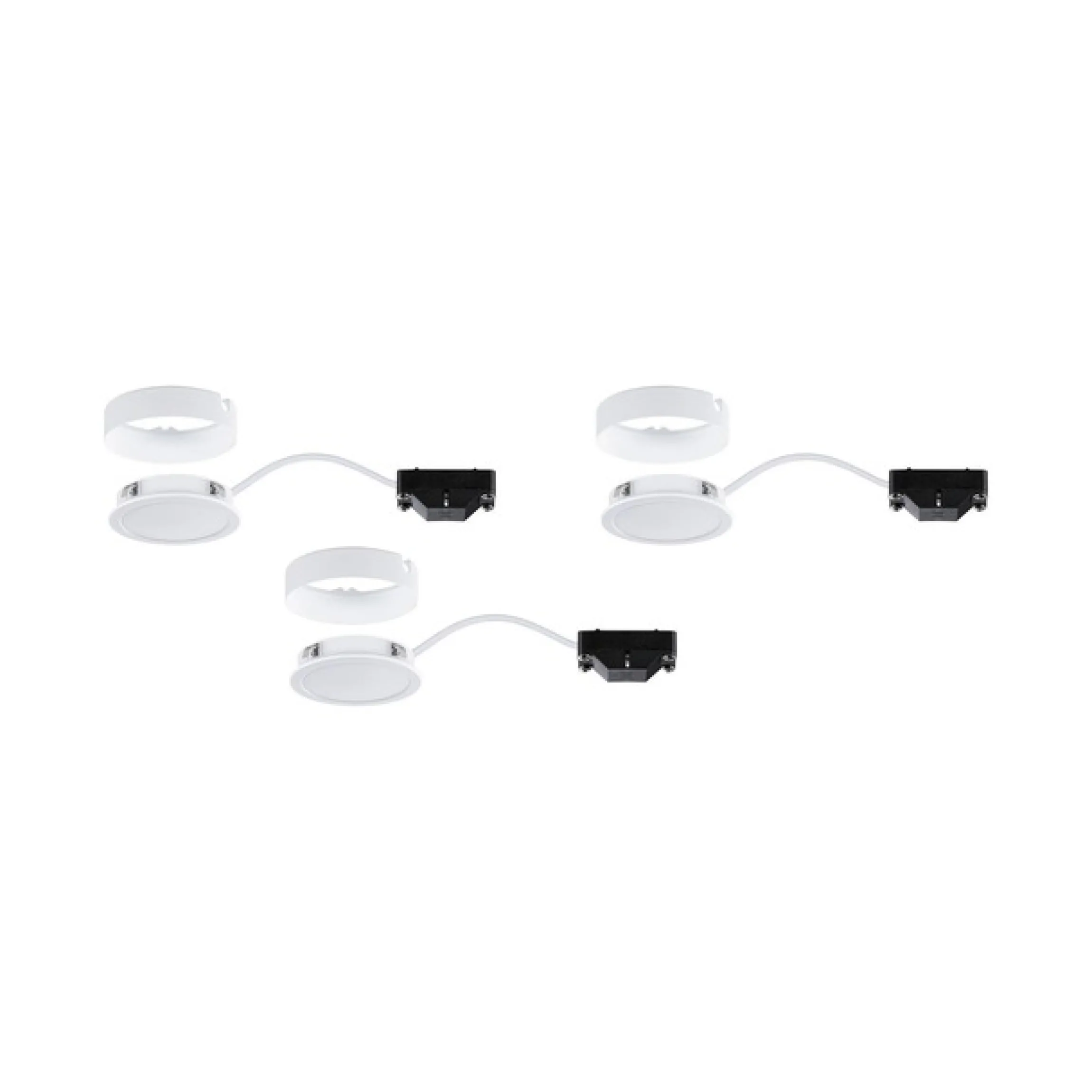 Paulmann Unterschrankleuchte »Möbel Set Pukk 3x3,5W 210lm 12/230V 2700K Kunststoff/Schwarz« 3 Stk. Warmweiß