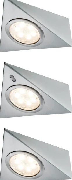 Paulmann Unterschrankleuchte »Möbel Aufbauleuchte LED mit Näherungssensorinkl. LED-Modul 3x2,8W« 1 Stk. Warmweiß 3er-Set inkl. LED-Modul 3x2,8W