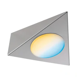 Paulmann Unterschrankleuchte »Clever Connect Trigo 3x2,1W 12VA DC 12V Nickel gebürstet/Metall« 3 Stk. Tageslichtweiß Starter-Set, 2700-6500K