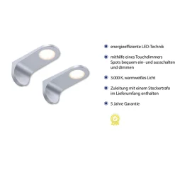 Paul Neuhaus Unterschrankleuchte »AMON« LED-Board 1 Stk. Warmweiß LED Unterbauleuchte, Küchenlampe, dimmbar über Touchdimmer