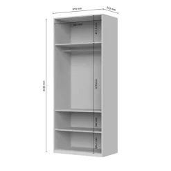 PLACES OF STYLE Drehtürenschrank »Opera mit oder ohne Kranz inkl. LED-Beleuchtung, B: 92,137 oder 182 cm« UV lackiert, Soft Close Funktion, Höhenverstellbare Füße