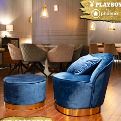PLAYBOY Pouf »SUE« Abnehmbarer Deckel, innen Stauraum für Decken, Kissen und Sonstiges