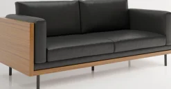 PLAYBOY 3-Sitzer »Shelby« Sitzschale aus Massivholz