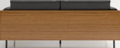 PLAYBOY 3-Sitzer »Shelby« Sitzschale aus Massivholz