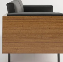PLAYBOY 3-Sitzer »Shelby« Sitzschale aus Massivholz