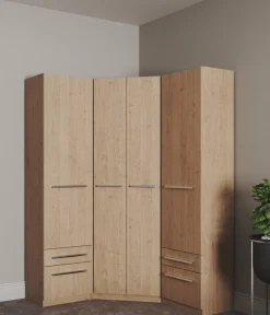 priess Kleiderschrank »Schrank Garderobe Wäscheschrank Barcelona in 5 Breiten« viel Stauraum, geräumige Schubkästen, mit Spiegel, MADE IN GERMANY