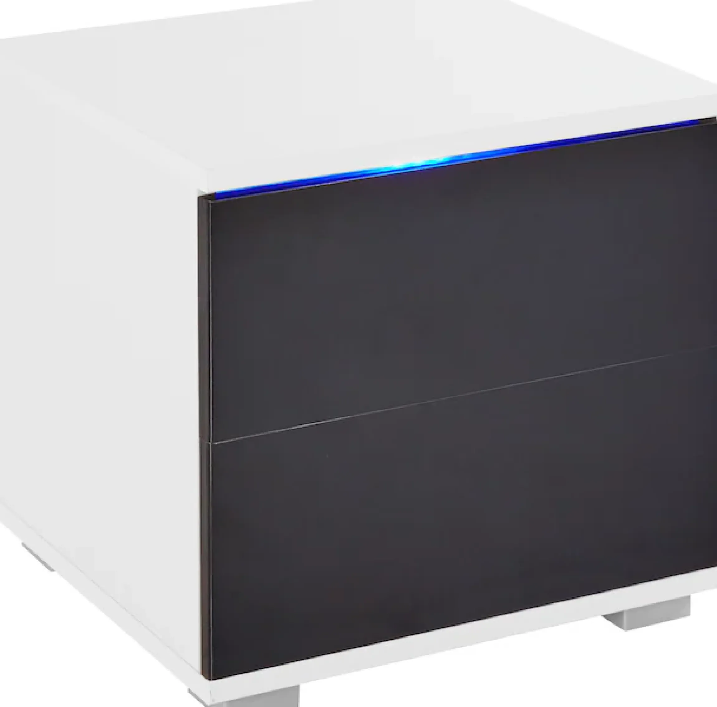 priess Nachtkommode mit LED-Beleuchtung und Push-to-open