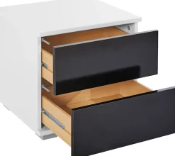 priess Nachtkommode mit LED-Beleuchtung und Push-to-open