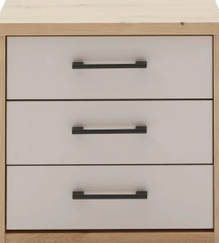 priess Nachtschrank »Warburg hochwertiges Möbelstück aus Deutschland« aufgebaut geliefert Schubkästen mit Selbsteinzug und Metallgriffen