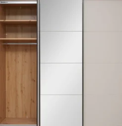priess Schwebetürenschrank »Warburg hochwertiger Schlafzimmerschrank aus Deutschland« Höhe 224 mit Innendekor Artisan Eiche
