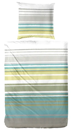 Primera Bettwäsche »Perkal-Bettwäsche Summer Stripe« 2 Stk. mit modernen Streifen