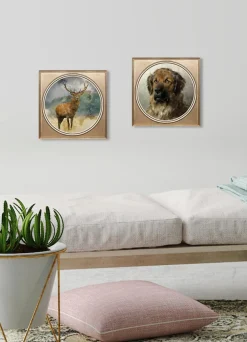 queence Acrylglasbild »Jagdhund« Gemälde | Hunde | Hundebilder | Kunst | Tiere Fine Art-Print in Galeriequalität