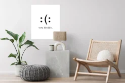 queence Bild mit Rahmen »oder Poster, you decide« Motivationsbilder | Schriftzug | Schwarz-Weiß | Smileys 1 Stk. tlg. HD Premium Druck
