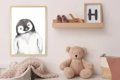 queence Bild mit Rahmen »Pinguin« Fantasy | Pinguine | Tiere 1 Stk. tlg. HD Premium Posterdruck mit Echtholzrahmen
