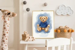 queence Bild mit Rahmen »Vintage Polo Teddy Bär in Poloshirt« Bär | Bären | Fashion | Figuren | Mode | Modebilder HD Premium Poster-Druck inkl. Echtholzrahmen in beige