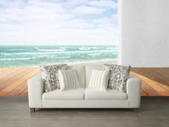 queence Fototapete »3D Optik am Meer« Meer | Motiv | bedruckt | realistisch glatt Wandpaneele, selbstklebend, Tapete, Sticker, Wanddeko, XXL-Fotomotiv