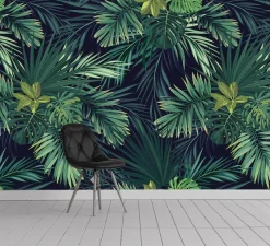 queence Fototapete »Dschungel« Motiv | Wald | bedruckt | realistisch | tropisch glatt Wandpaneele, selbstklebend, Tapete, Sticker, Wanddeko, XXL-Fotomotiv