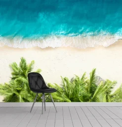 queence Fototapete »Meer« Meer | Motiv | Strand | bedruckt | realistisch glatt Wandpaneele, selbstklebend, Tapete, Sticker, Wanddeko, XXL-Fotomotiv