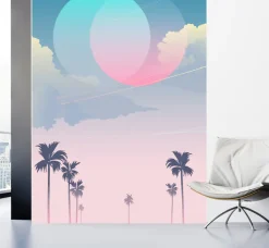 queence Fototapete »Reflektion« Motiv | bedruckt | mehrfarbig glatt Wandpaneele, selbstklebend, Tapete, Sticker, Wanddeko, XXL-Fotomotiv
