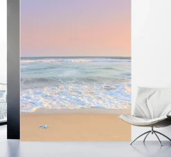 queence Fototapete »Seestern« Meer | Motiv | bedruckt | realistisch glatt Wandpaneele, selbstklebend, Tapete, Sticker, Wanddeko, XXL-Fotomotiv